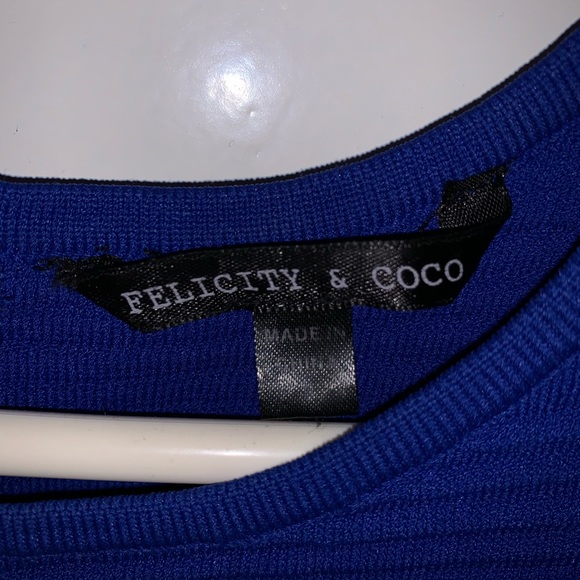 Felicity and Coco Blue Knit Body Con Midi Dress - Picture 2 of 3